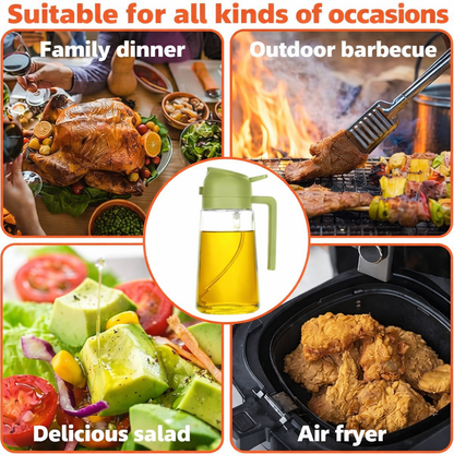 2 in 1 Glass Oil Sprayer & Dispenser